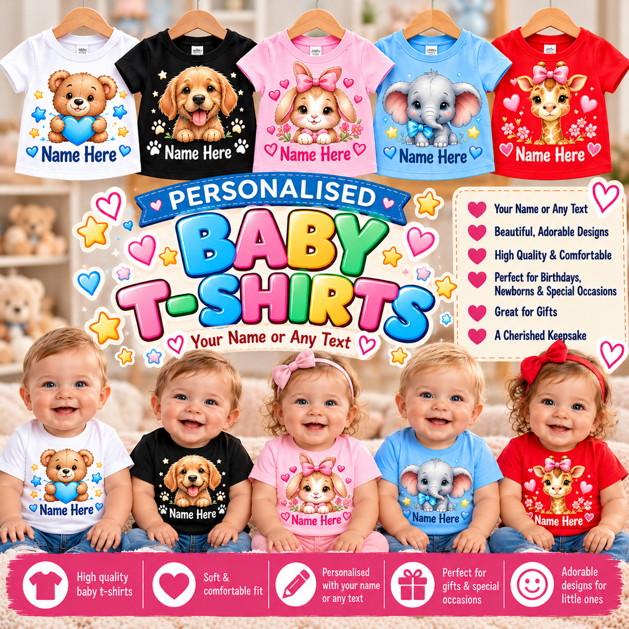 Personalised Baby T Shirts