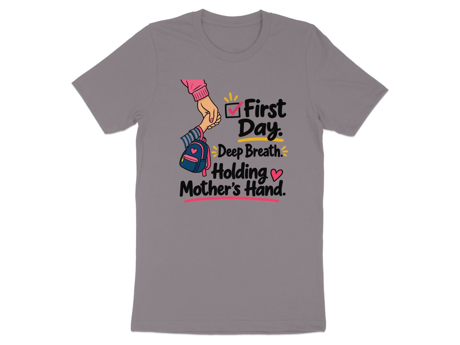 First Day School Mom T-Shirt - Image 3