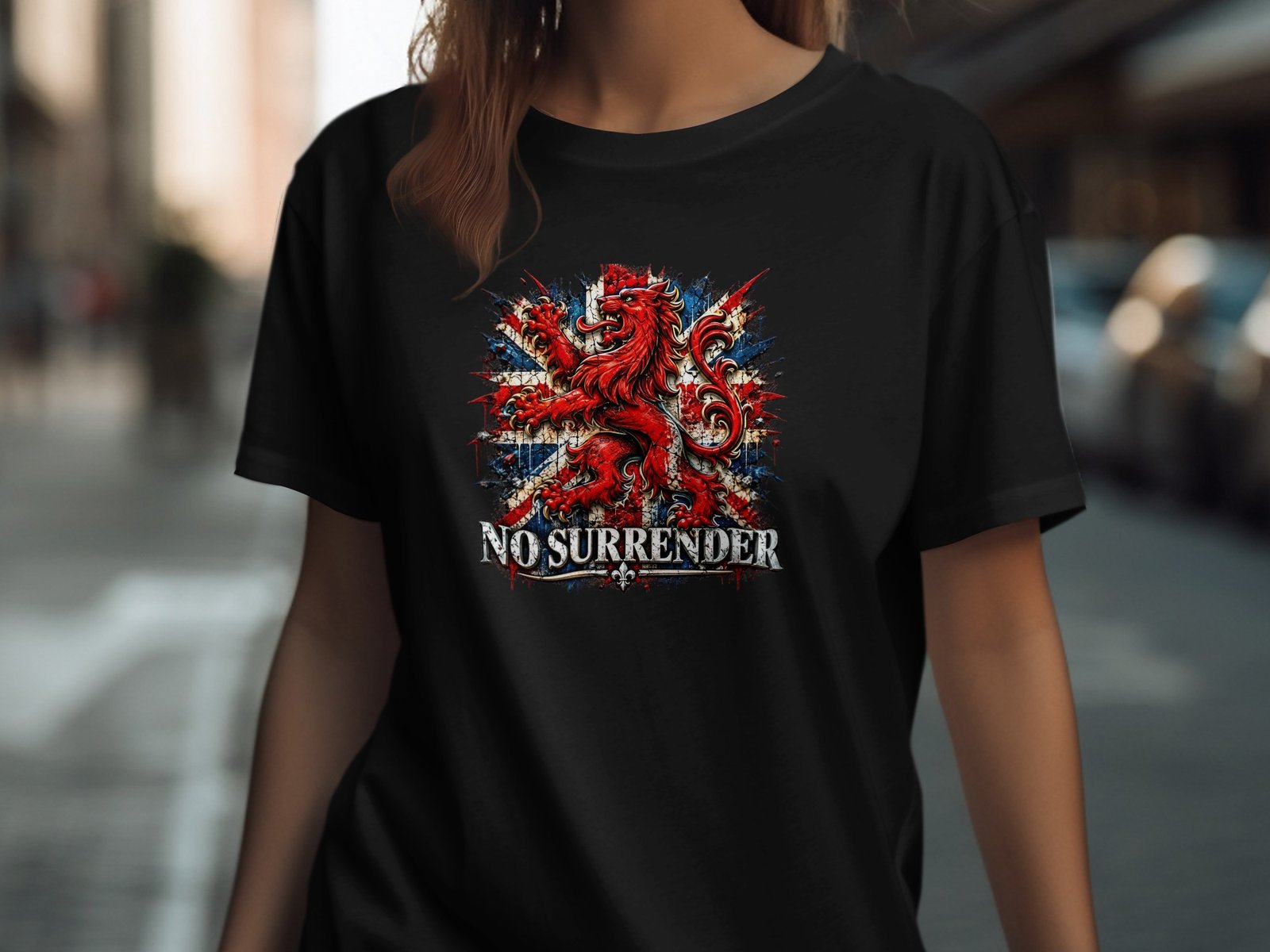 No Surrender British Lion Rampant T-Shirt - Image 4