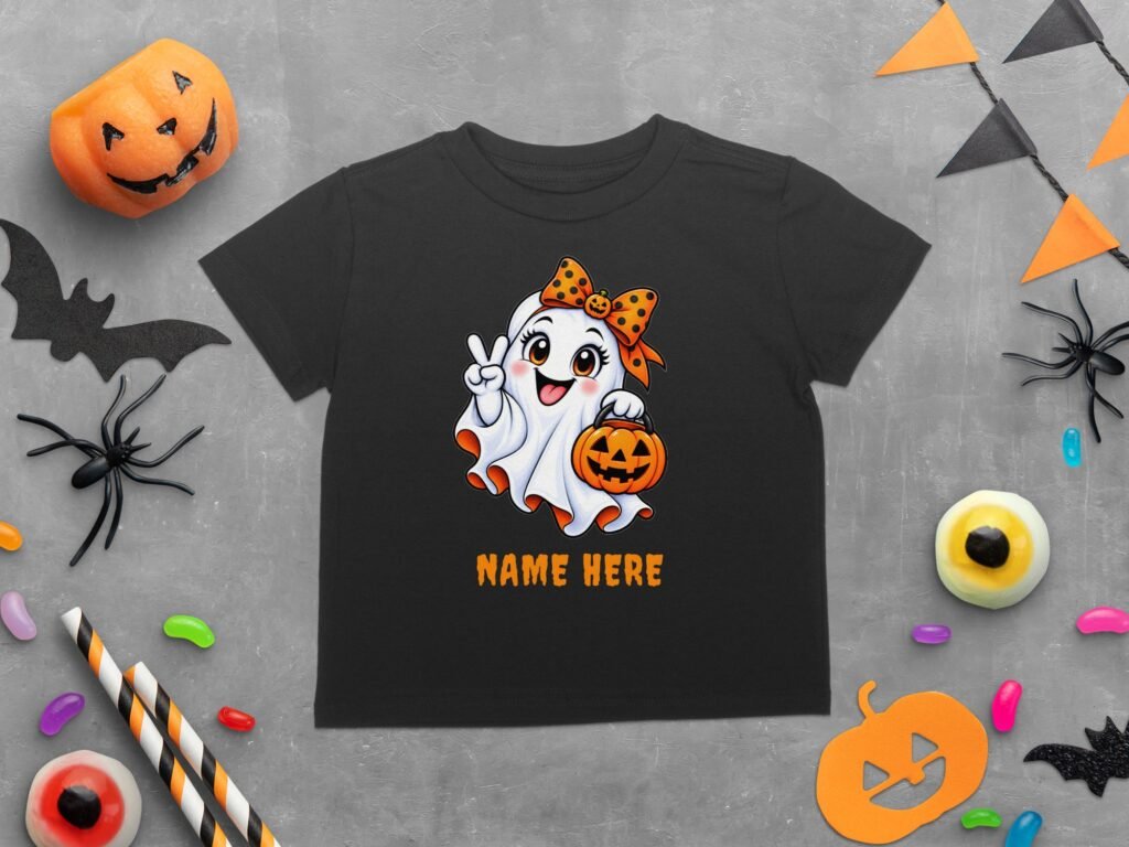Cute Ghost Halloween Peace Sign T-Shirt