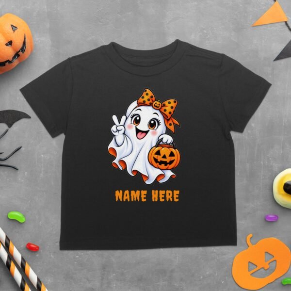 Cute Ghost Halloween Peace Sign T-Shirt