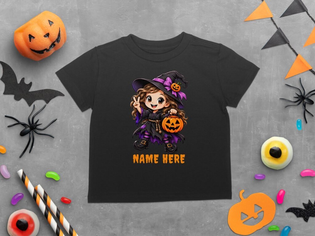 Cute Anime Witch Halloween T-Shirt