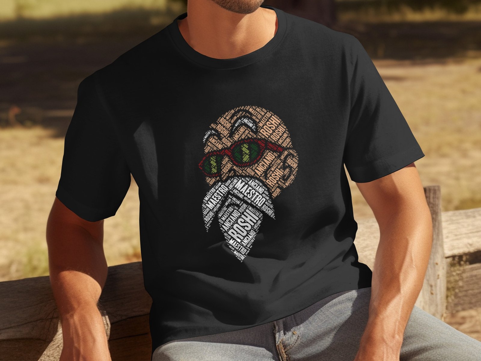 Roshi Typography Graphic T-Shirt - Image 10