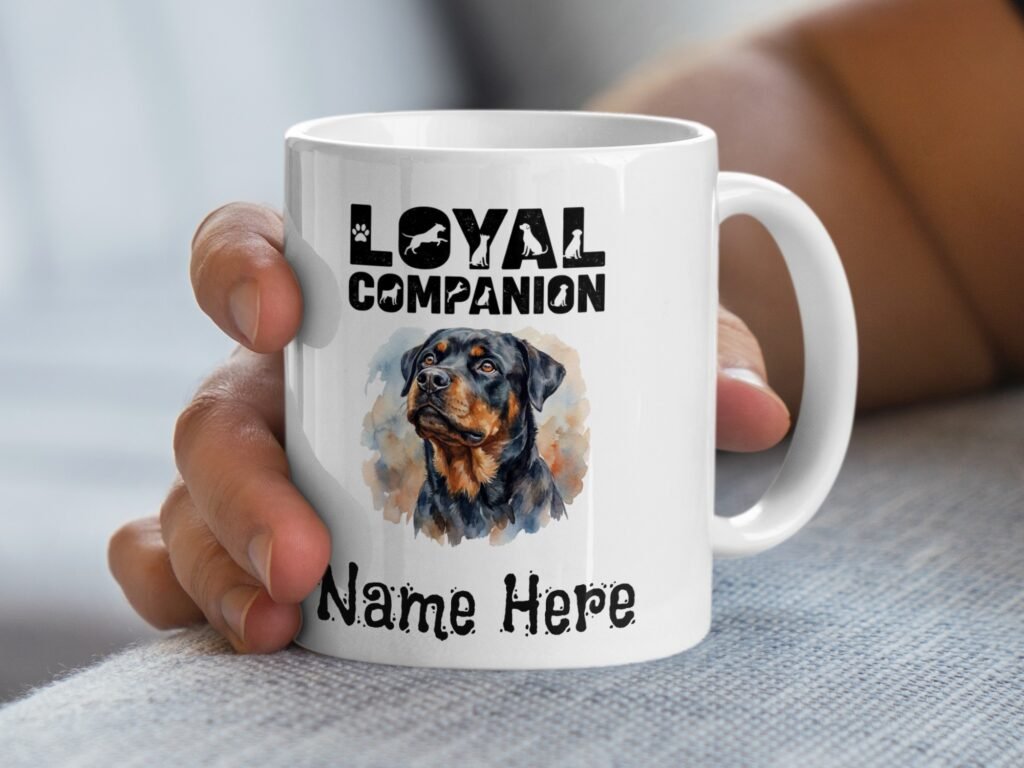 Custom Rottweiler Dog Mug - Loyal Companion