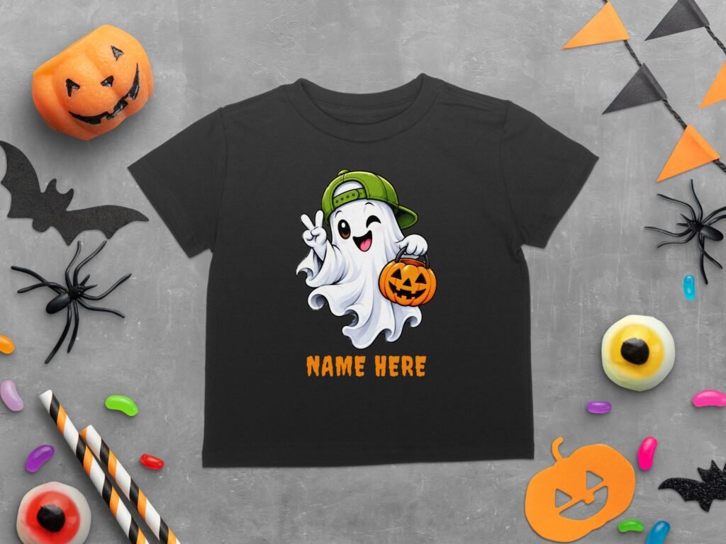 Cute Ghost Trick or Treat Halloween T-Shirt