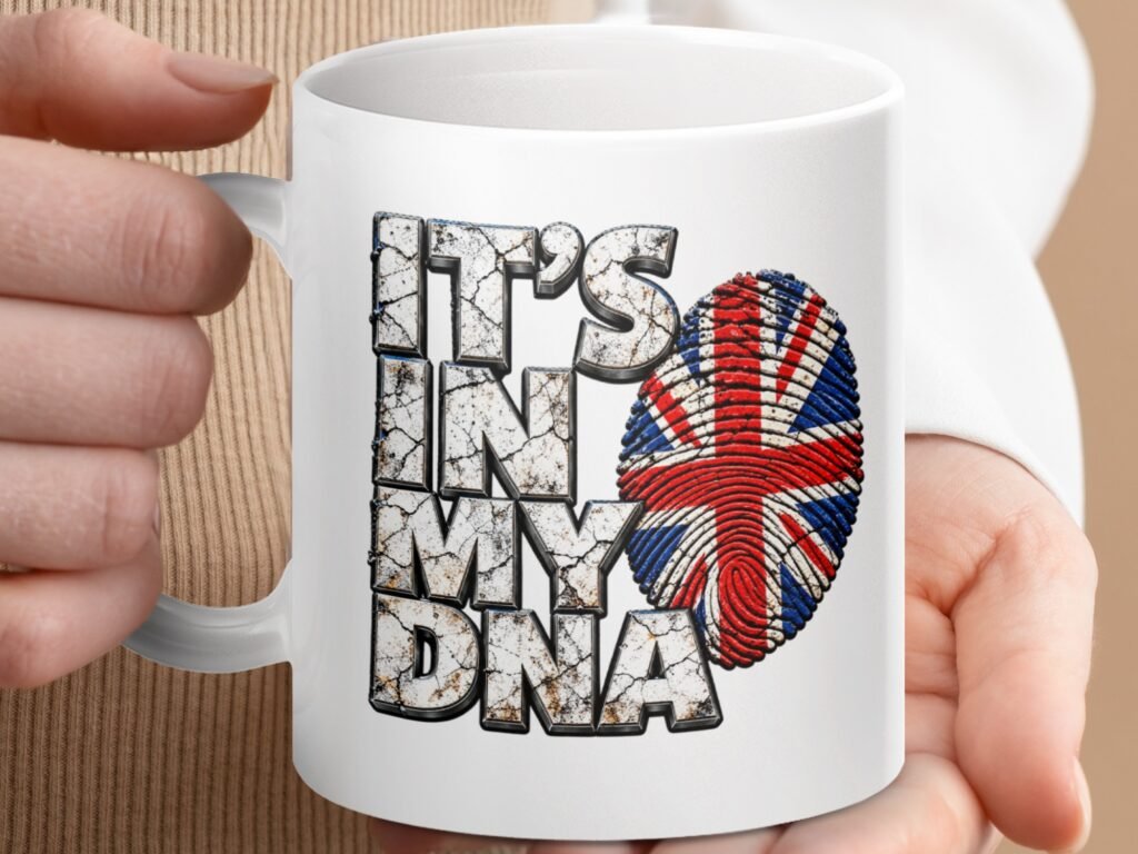 British DNA Union Jack Coffee Mug