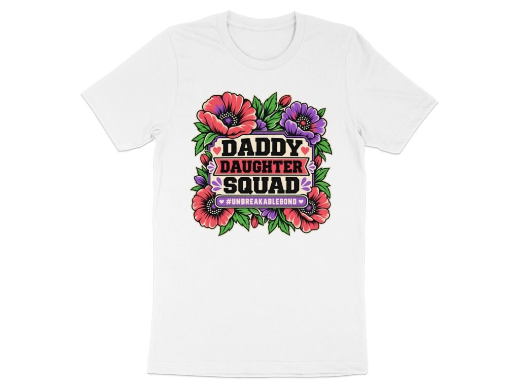 Daddy Daughter Squad Floral Graphic T-Shirt