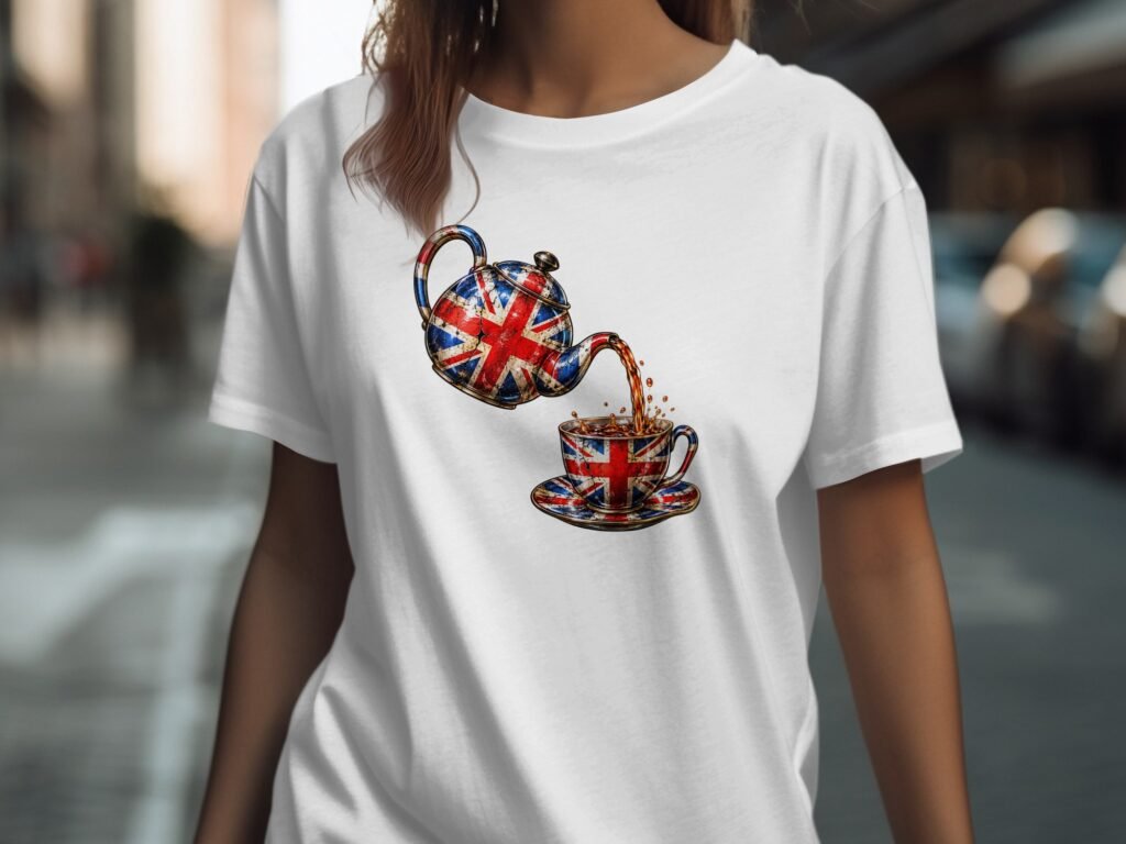 Union Jack Teapot Tee T Shirt