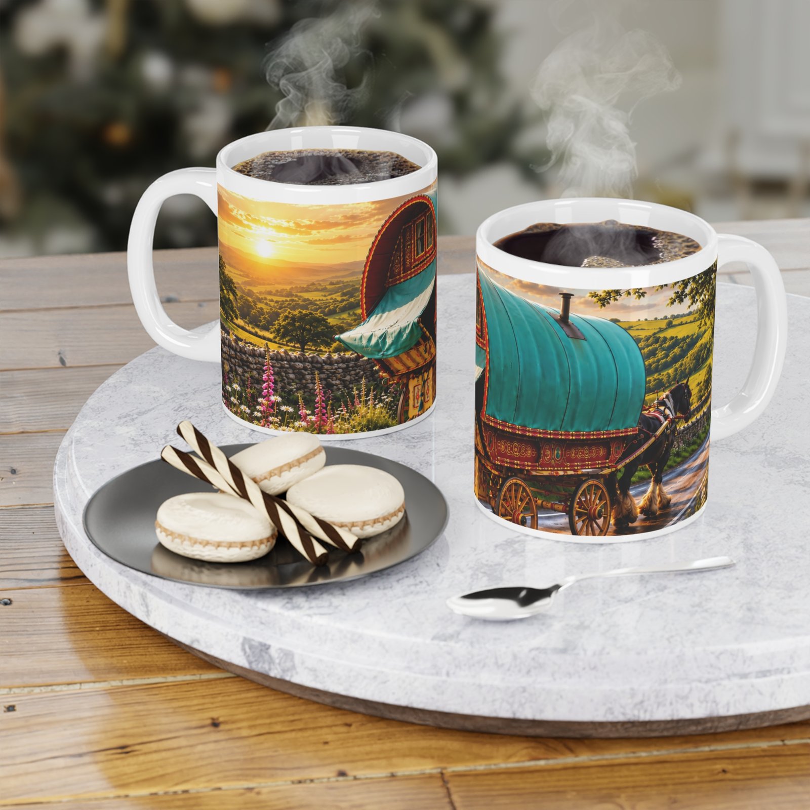 Vintage Gypsy Vardo Caravan Coffee Mug