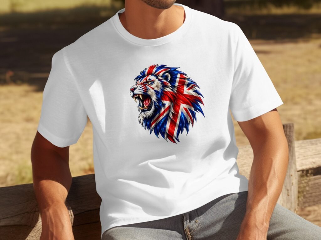 Fierce Union Jack Lion Graphic T-Shirt