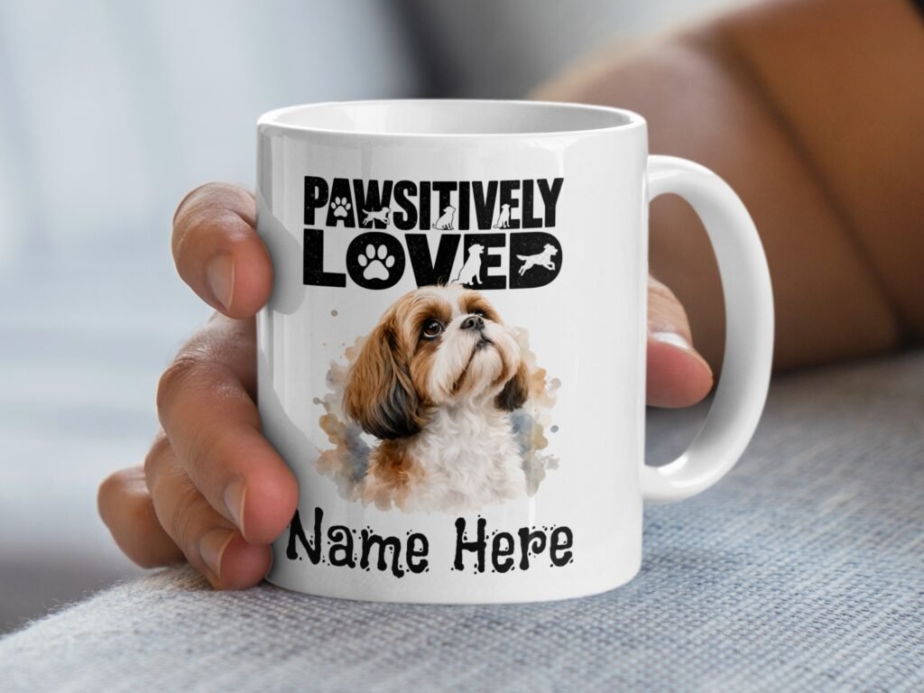 Pawsitively Loved Custom Shih Tzu Dog Mug