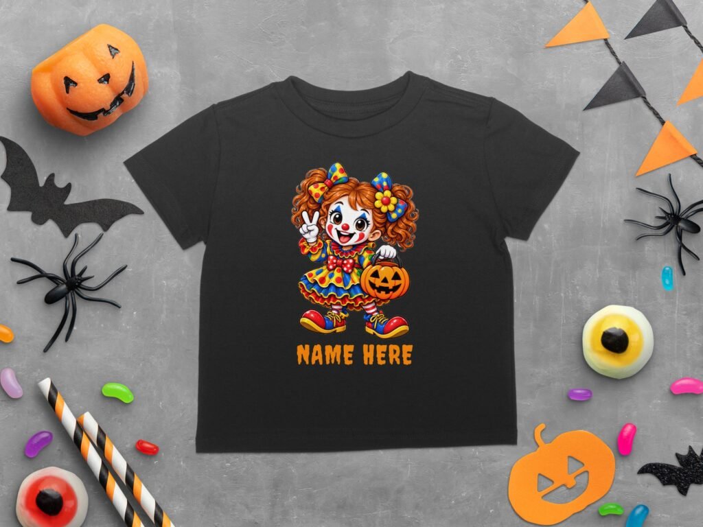 Cute Halloween Clown Girl T-Shirt