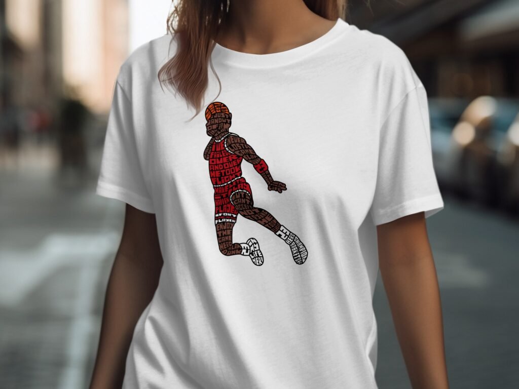 Inspirational Basketball Legend Word Art T-Shirt