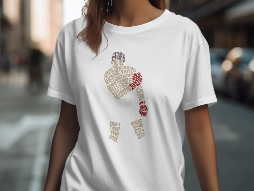 Ali Boxing Typography T-Shirt