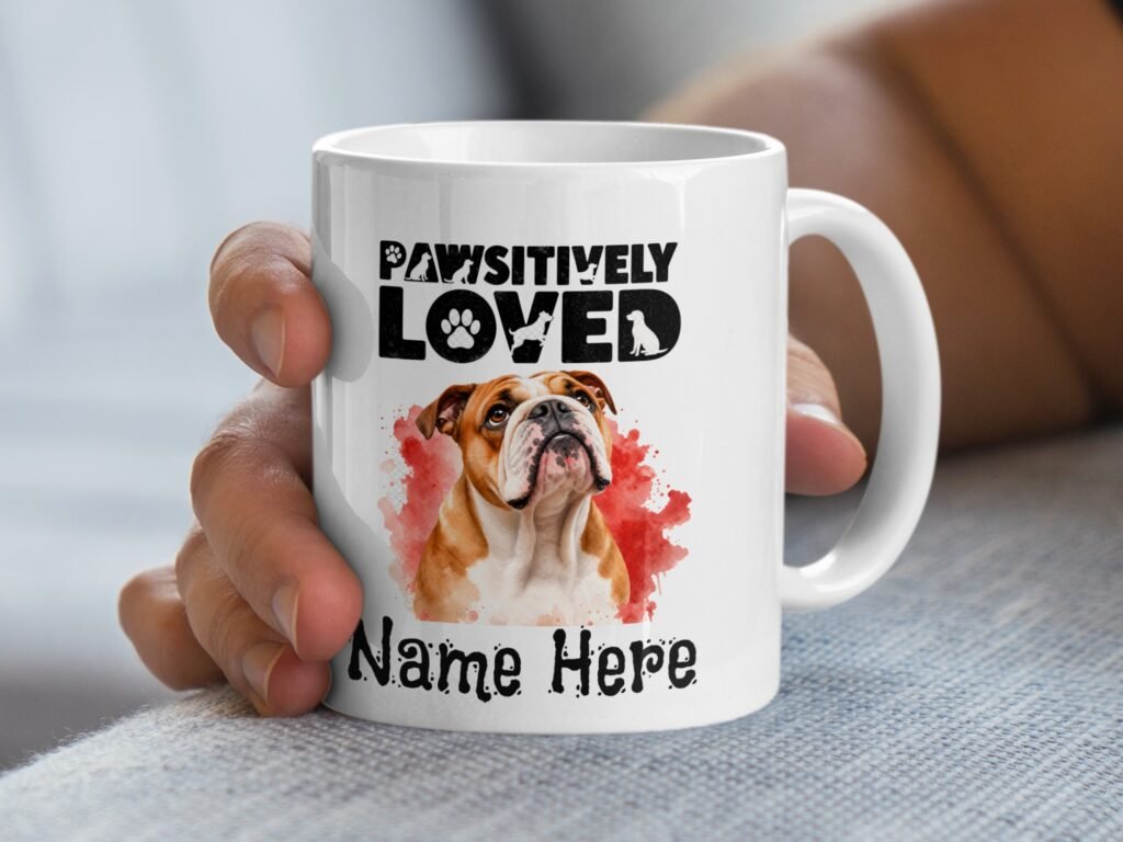 Custom Bulldog Coffee Mug | Pawsitively Loved