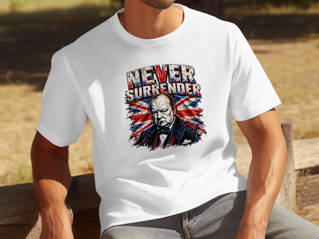 Winston Churchill Never Surrender Graphic T-Shirt