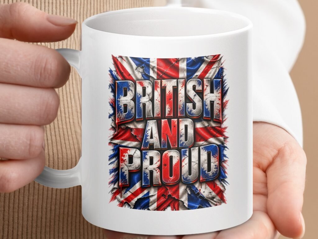 British and Proud Union Jack Coffee Mug