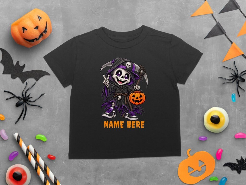 Cute Grim Reaper Graphic T-Shirt