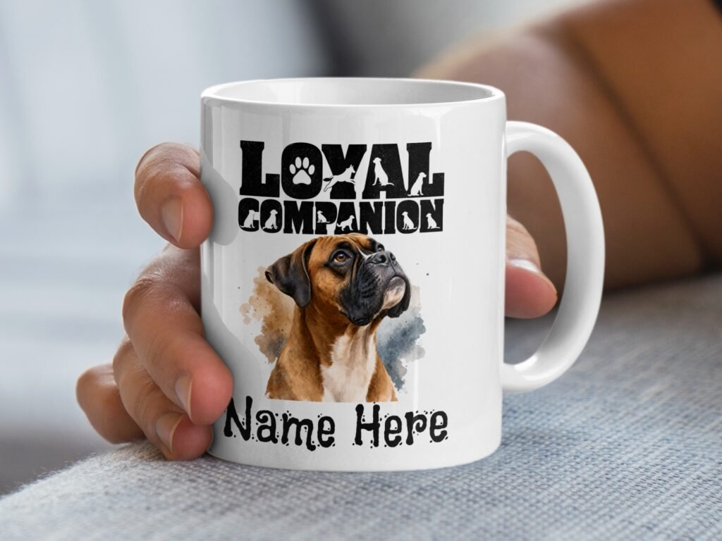 Personalized Boxer Dog Loyal Companion Mug