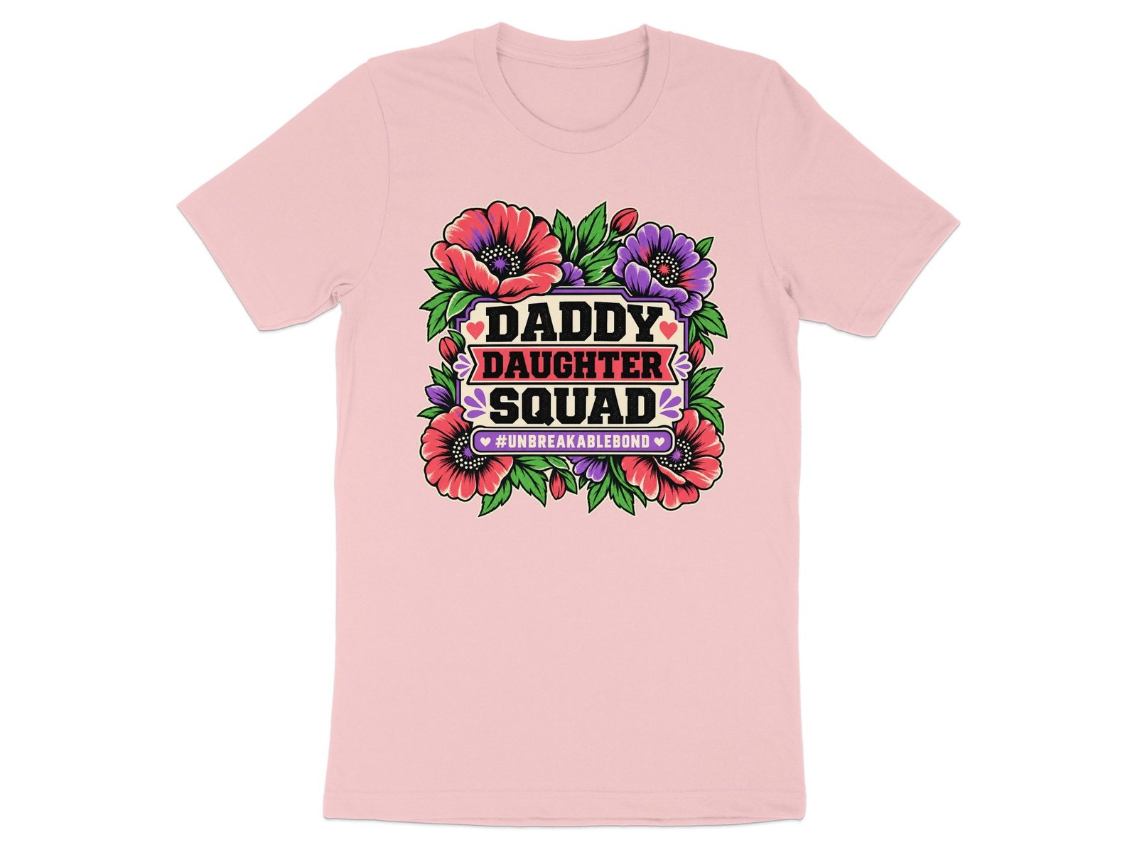 Daddy Daughter Squad Floral Graphic T-Shirt - Image 3