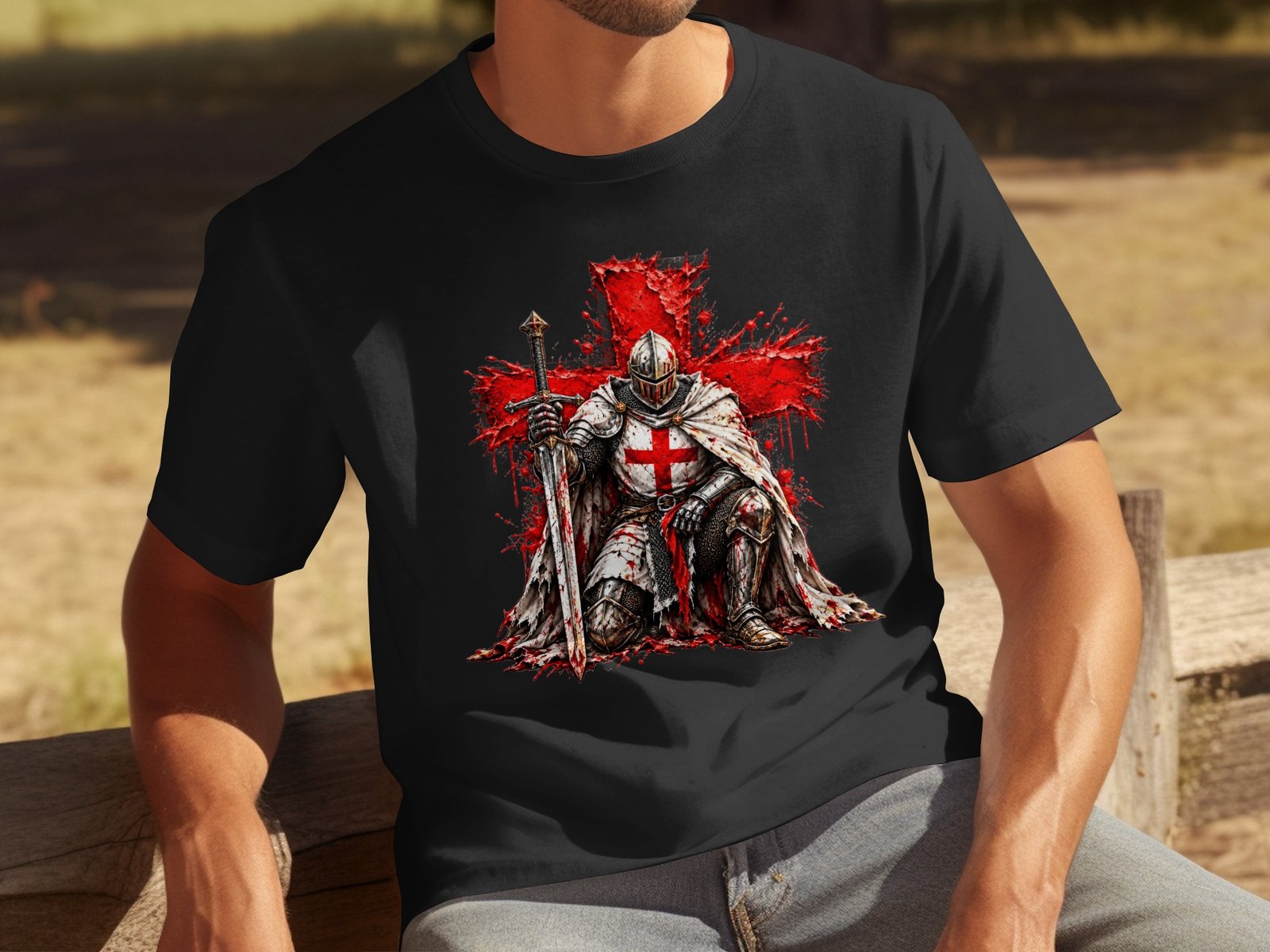 Knights Templar Crusader T Shirt - Image 4