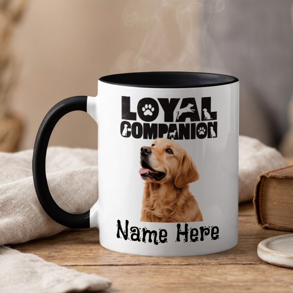 Custom Loyal Companion Golden Retriever Dog Mug