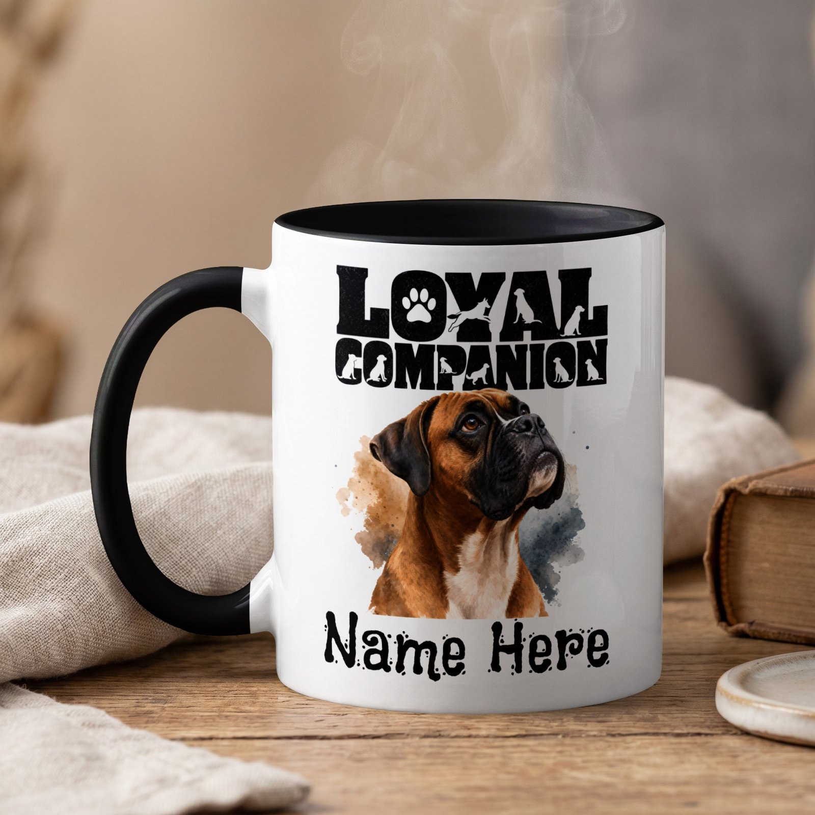 Personalized Boxer Dog Loyal Companion Mug