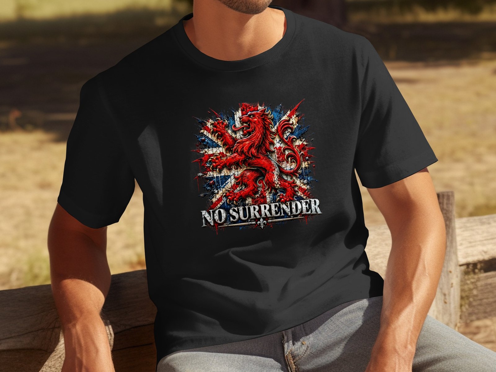 No Surrender British Lion Rampant T-Shirt - Image 3