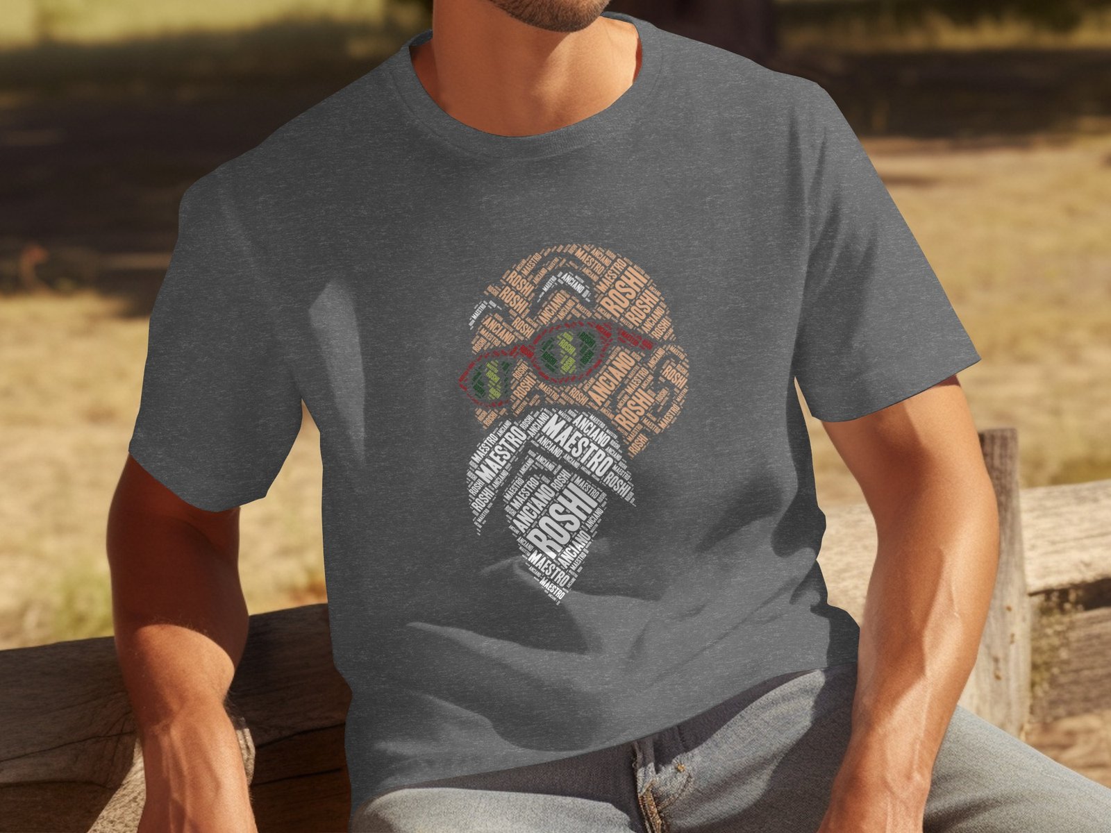 Roshi Typography Graphic T-Shirt - Image 9