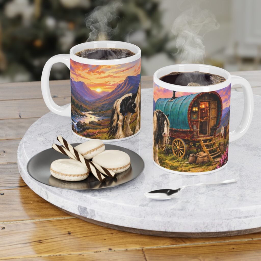 Gypsy Vanner Horse Caravan Coffee Mug
