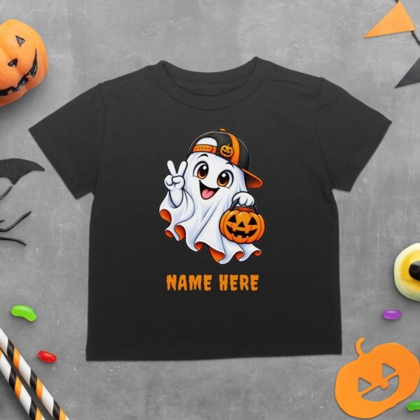 Cool Ghost Peace Sign Halloween T-Shirt
