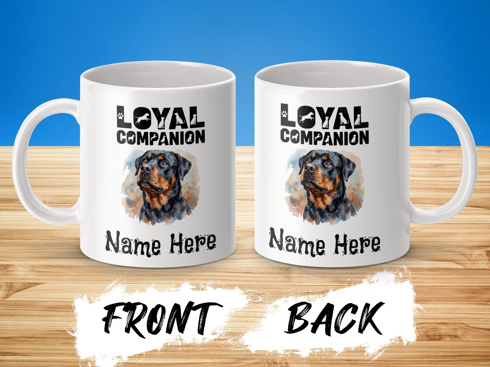 Custom Rottweiler Dog Mug - Loyal Companion - Image 2