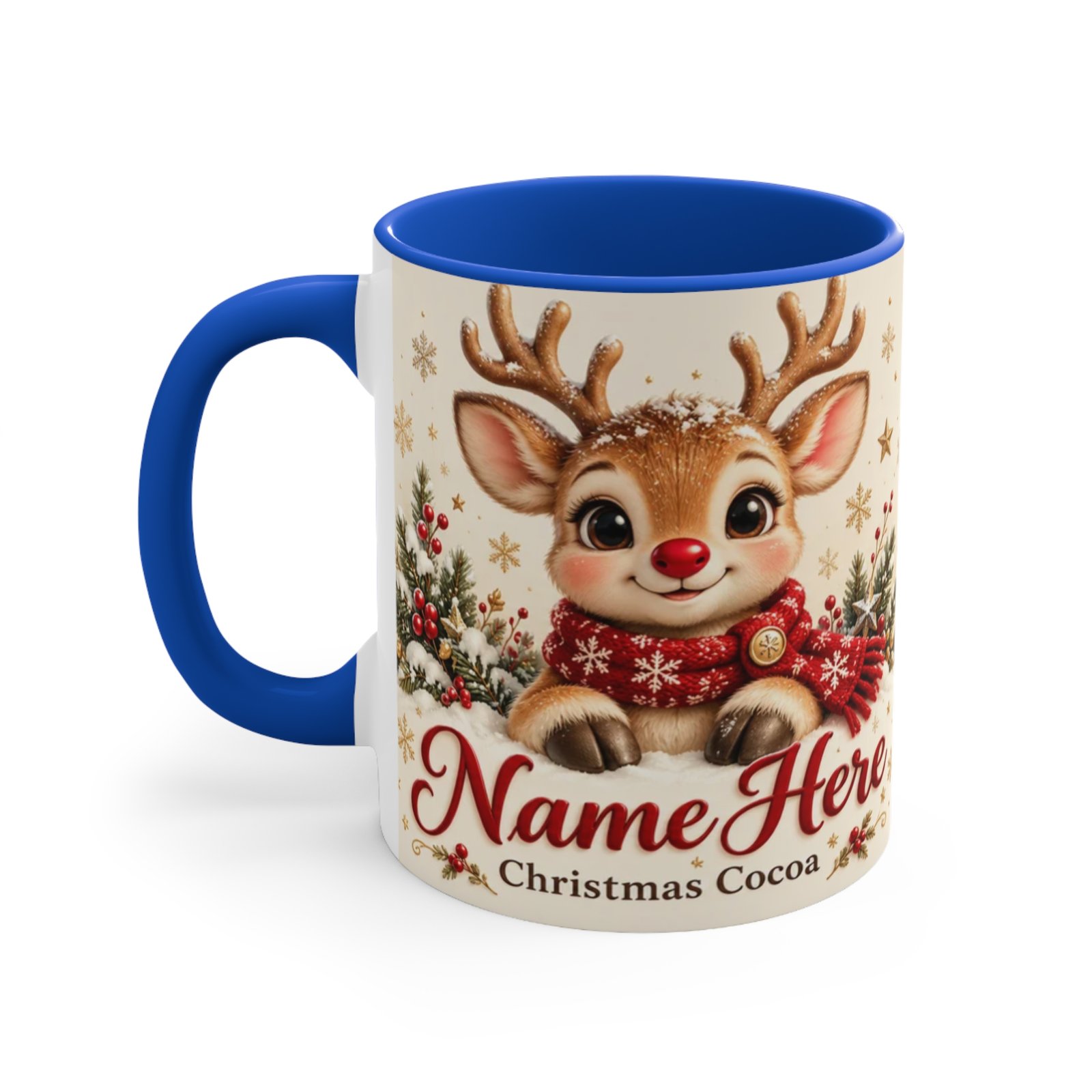 Personalized Reindeer Christmas Cocoa Mug - Image 2