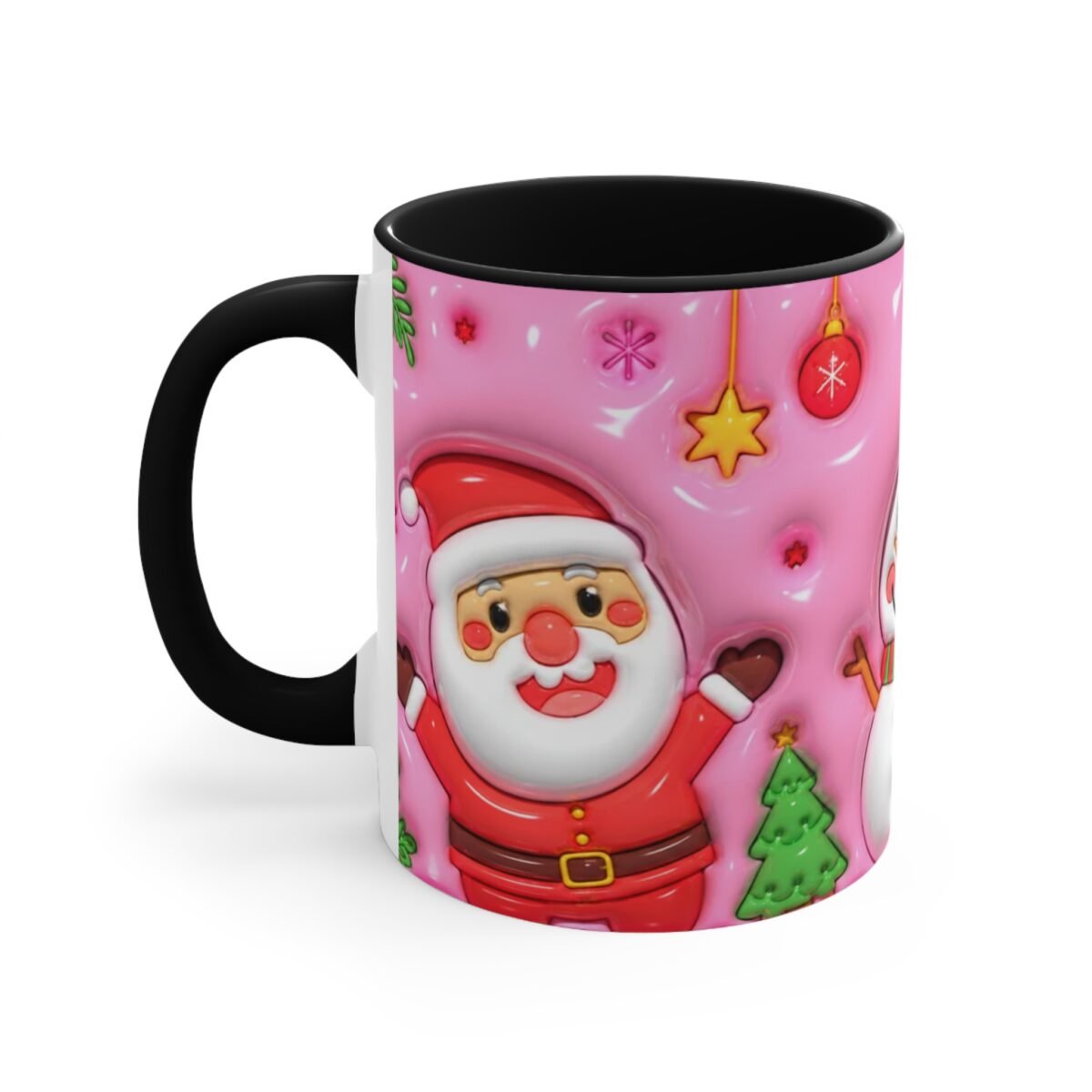 Cute Pink Christmas Characters Coffee Mug