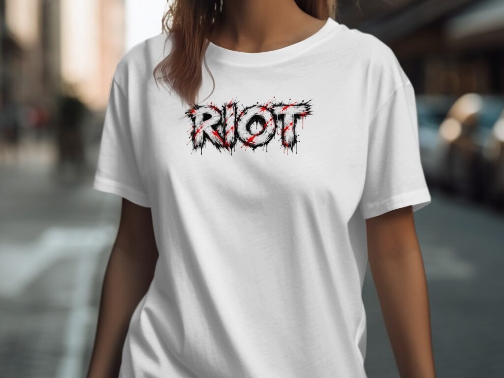 Distressed Riot Punk Graphic Print