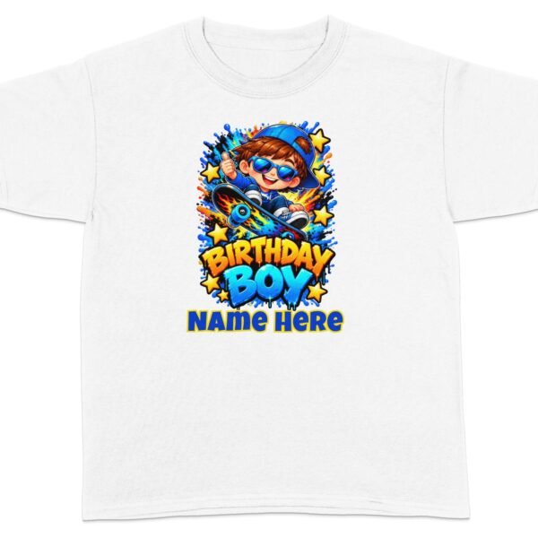 Personalized Skater Birthday Boy T-Shirt