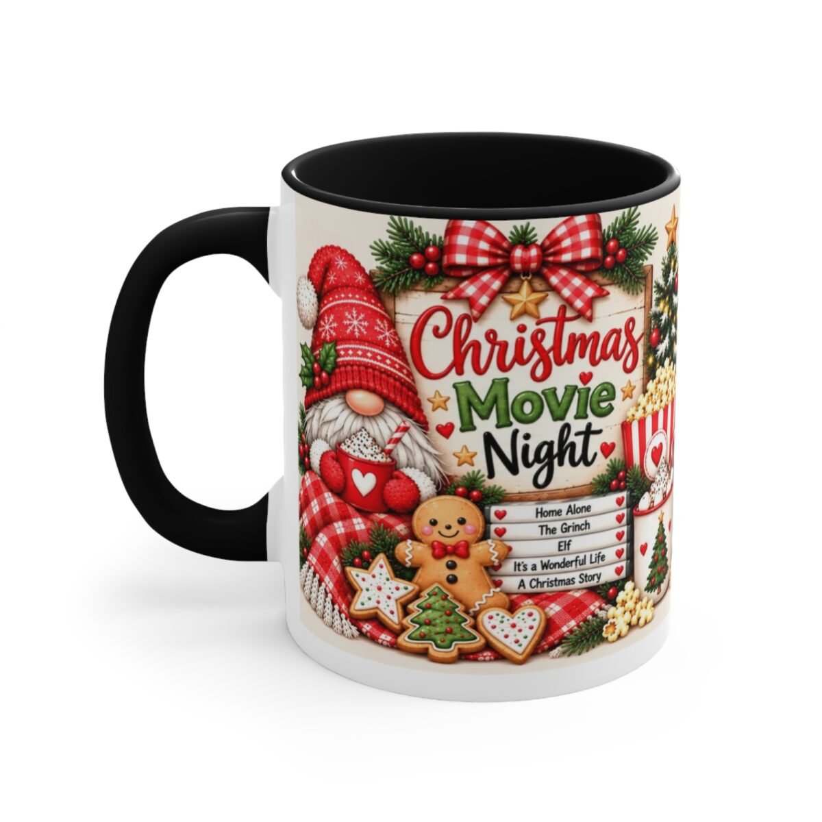 Christmas Movie Night Gnome Mug