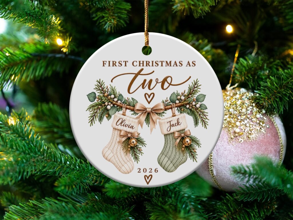 First Christmas As Two Couple Ornament