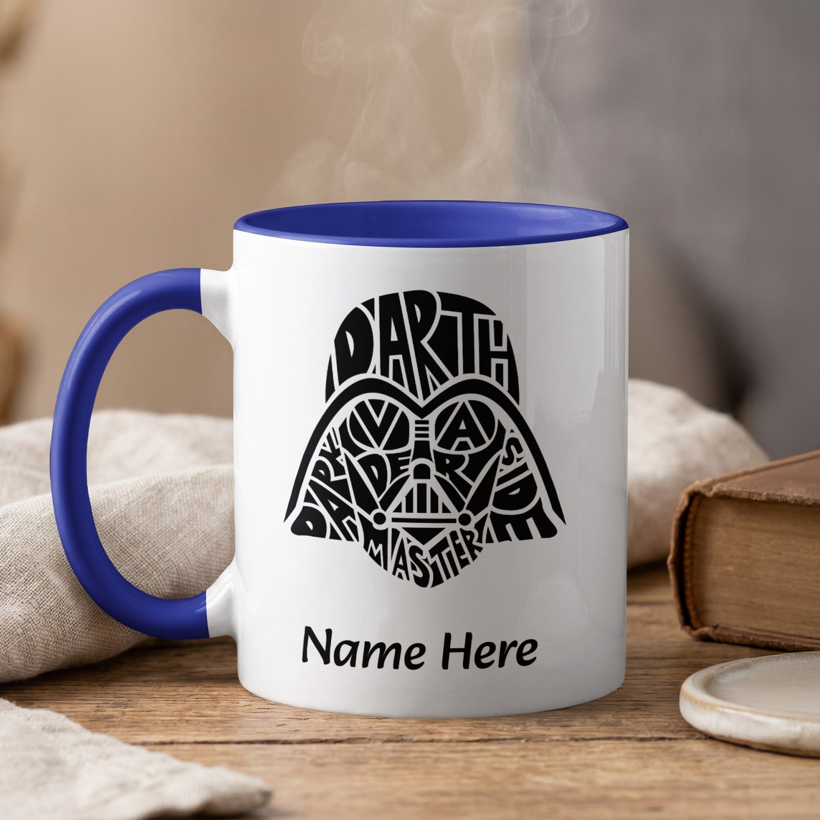 Custom Darth Vader Typography Coffee Mug - Image 6