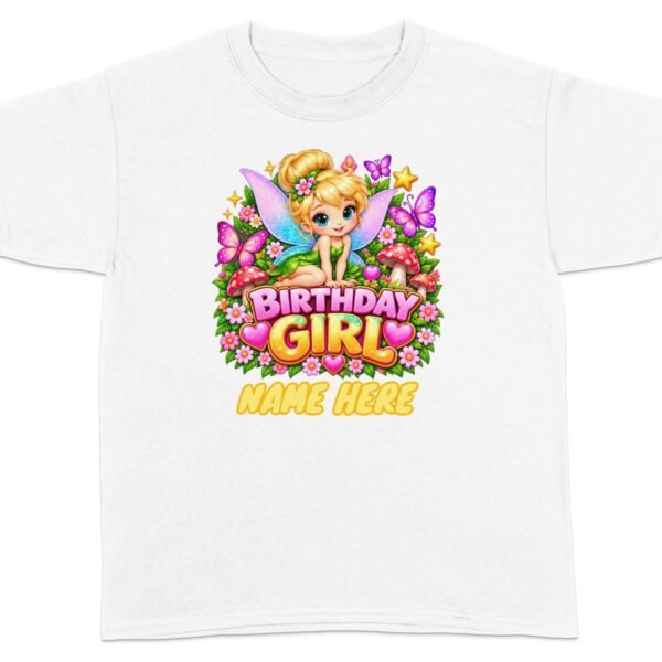 Personalized Fairy Birthday Girl T-Shirt