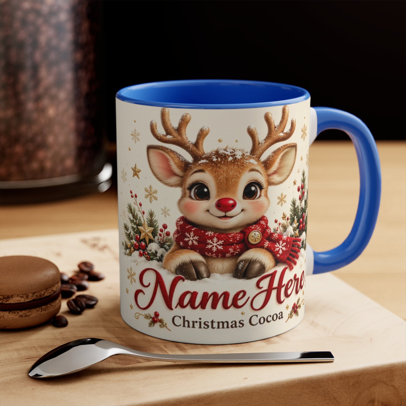 Personalized Reindeer Christmas Cocoa Mug - Image 10