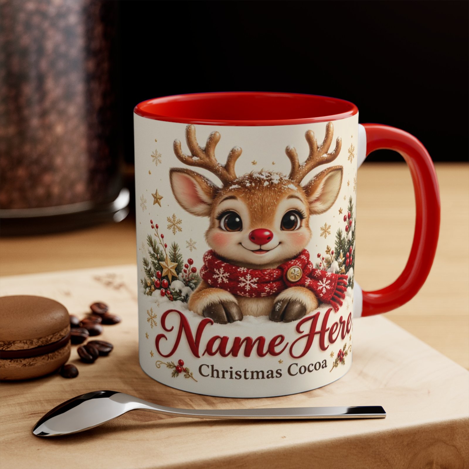 Personalized Reindeer Christmas Cocoa Mug - Image 11