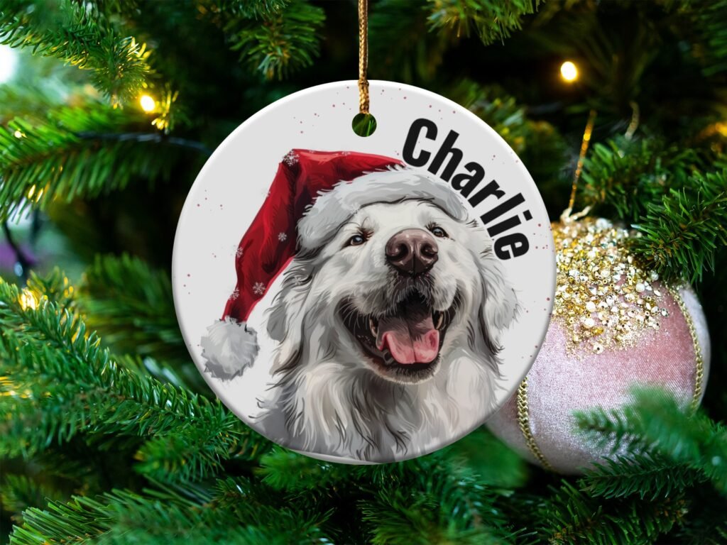 Personalized Dog Christmas Ornament | Holiday Pet Keepsake