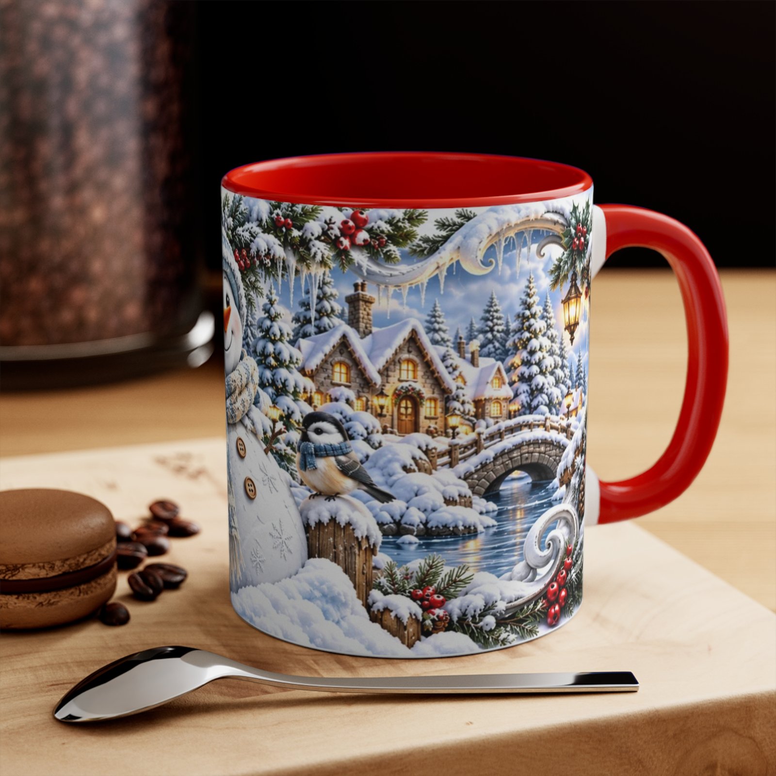 Cozy Winter Wonderland Snowman Coffee Mug - Image 11