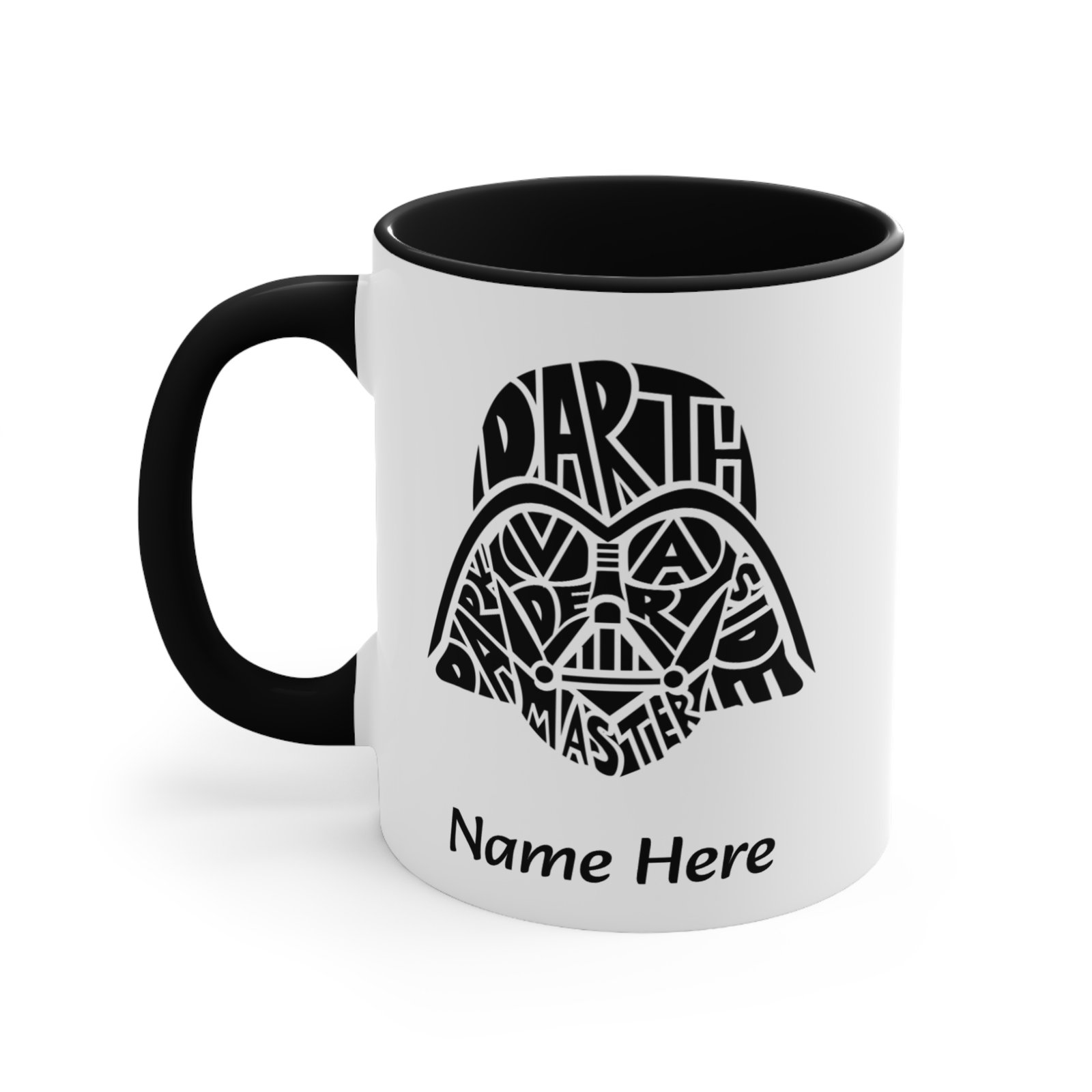 Custom Darth Vader Typography Coffee Mug