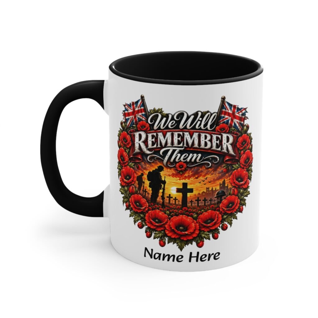 We Will Remember Them Poppy Remembrance Mug