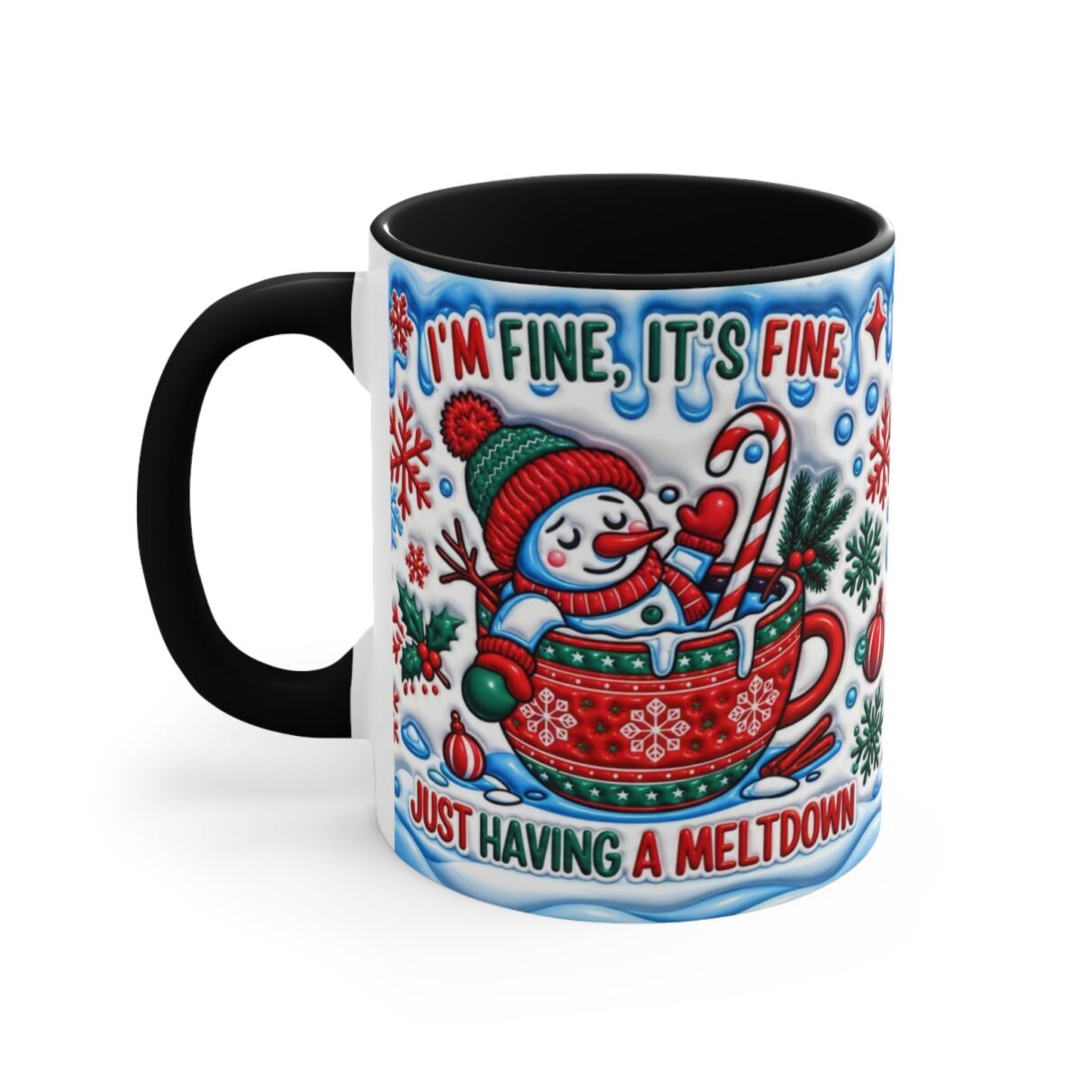 Funny Melting Snowman Mug - Just Having a Meltdown