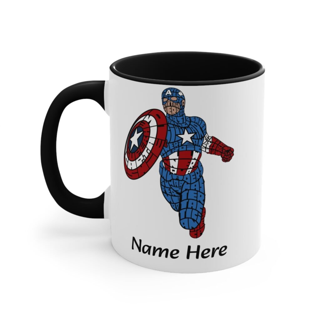Personalized Superhero Typography Coffee Mug
