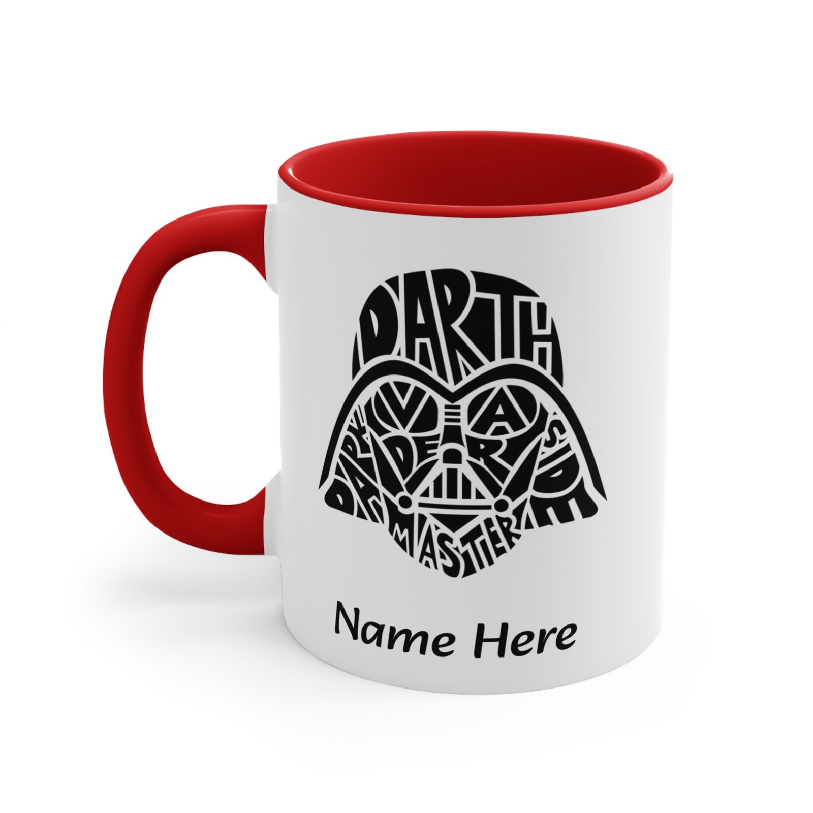 Custom Darth Vader Typography Coffee Mug - Image 3