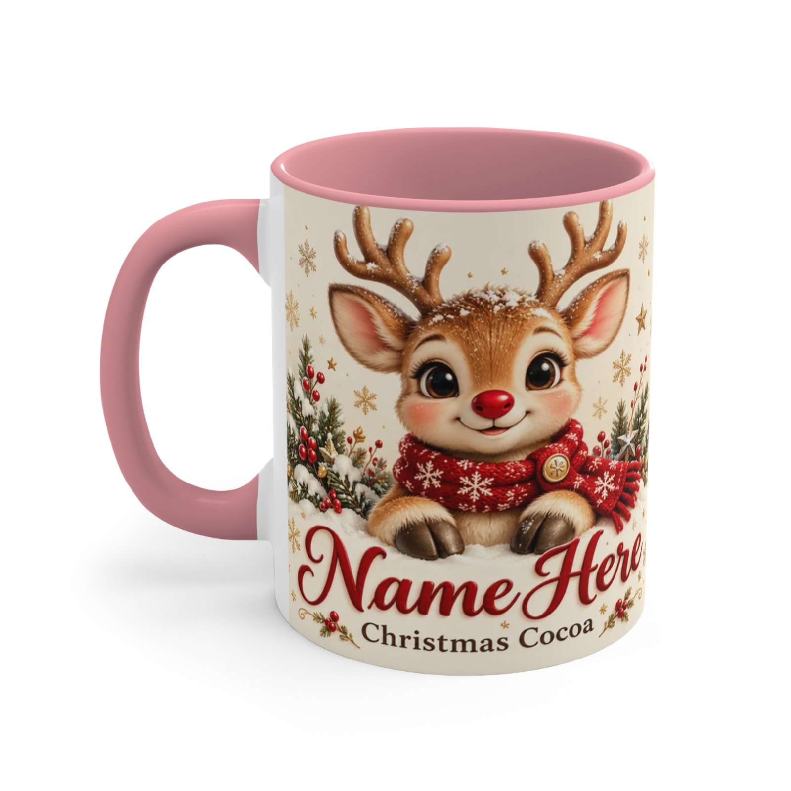 Personalized Reindeer Christmas Cocoa Mug - Image 4
